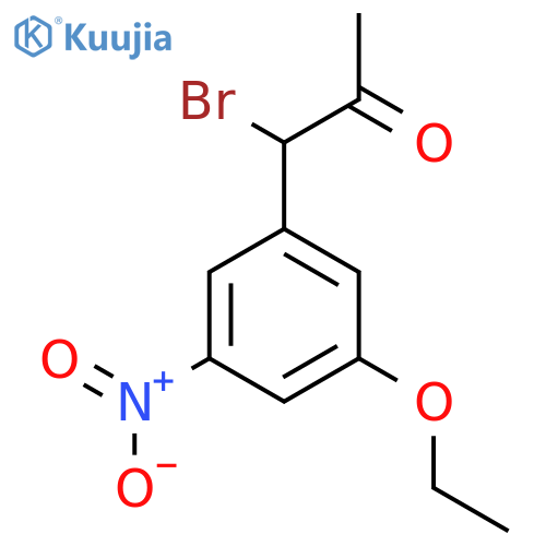 1-Bromo-1-(3-ethoxy-5-nitrophenyl)propan-2-one structure