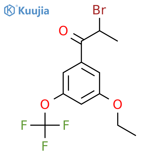 2-Bromo-1-(3-ethoxy-5-(trifluoromethoxy)phenyl)propan-1-one structure