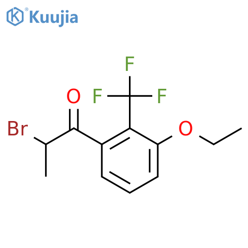 2-Bromo-1-(3-ethoxy-2-(trifluoromethyl)phenyl)propan-1-one structure
