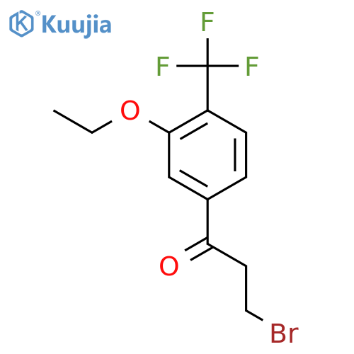 3-Bromo-1-(3-ethoxy-4-(trifluoromethyl)phenyl)propan-1-one structure