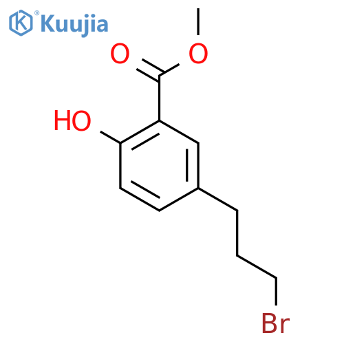 Methyl 5-(3-bromopropyl)-2-hydroxybenzoate structure