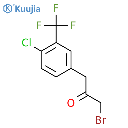 1-Bromo-3-(4-chloro-3-(trifluoromethyl)phenyl)propan-2-one structure