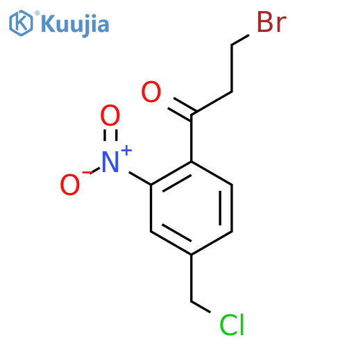 3-Bromo-1-(4-(chloromethyl)-2-nitrophenyl)propan-1-one structure