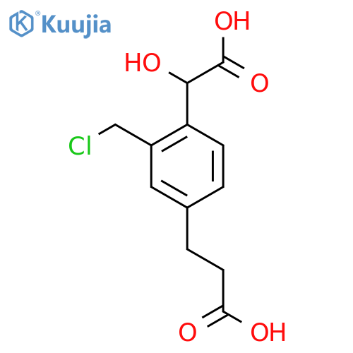 4-(2-Carboxyethyl)-2-(chloromethyl)mandelic acid structure