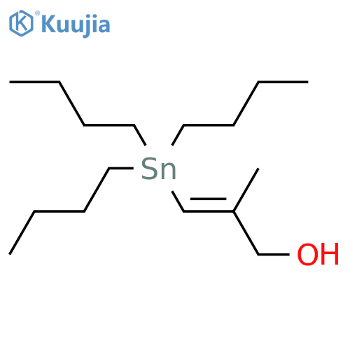 2-Propen-1-ol, 2-methyl-3-(tributylstannyl)-, (2E)- structure