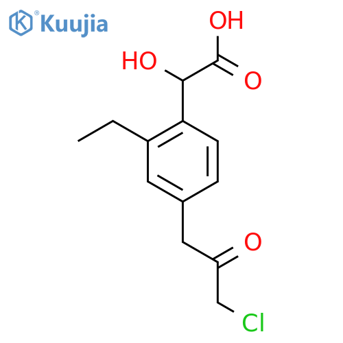 4-(3-Chloro-2-oxopropyl)-2-ethylmandelic acid structure
