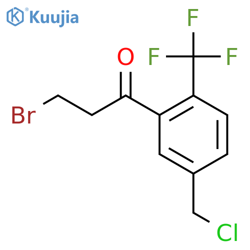 3-Bromo-1-(5-(chloromethyl)-2-(trifluoromethyl)phenyl)propan-1-one structure