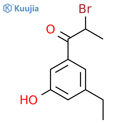 2-Bromo-1-(3-ethyl-5-hydroxyphenyl)propan-1-one structure