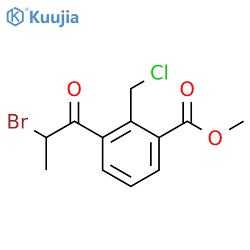 Methyl 3-(2-bromopropanoyl)-2-(chloromethyl)benzoate structure