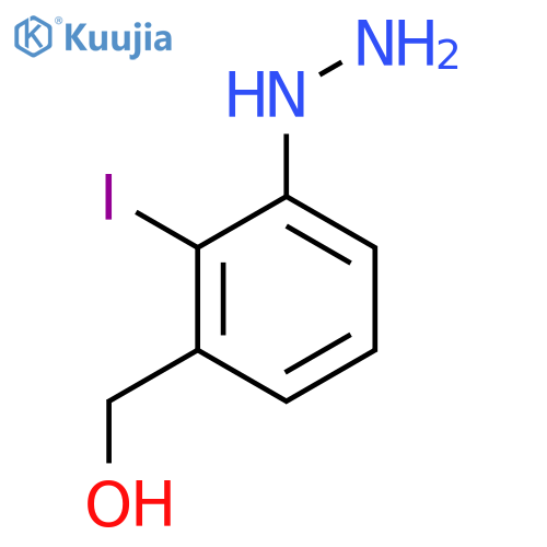 3-(Hydroxymethyl)-2-iodophenylhydrazine structure