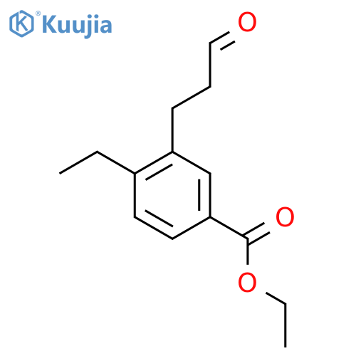 Ethyl 4-ethyl-3-(3-oxopropyl)benzoate structure