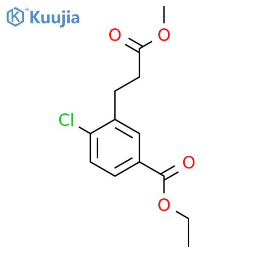 Ethyl 4-chloro-3-(3-methoxy-3-oxopropyl)benzoate structure
