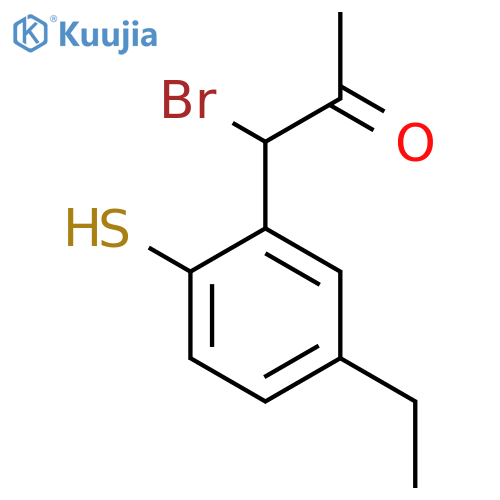 1-Bromo-1-(5-ethyl-2-mercaptophenyl)propan-2-one structure