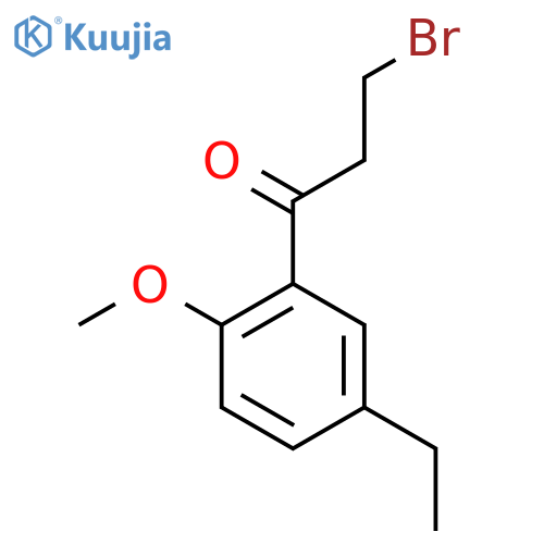 3-Bromo-1-(5-ethyl-2-methoxyphenyl)propan-1-one structure