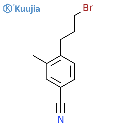 4-(3-Bromopropyl)-3-methylbenzonitrile structure