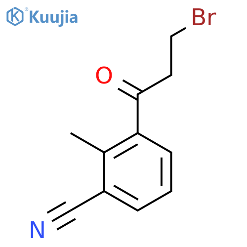 3-(3-Bromopropanoyl)-2-methylbenzonitrile structure