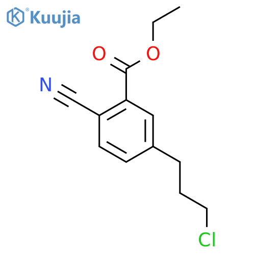 Ethyl 5-(3-chloropropyl)-2-cyanobenzoate structure