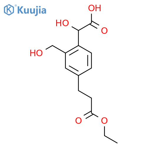 4-(3-Ethoxy-3-oxopropyl)-2-(hydroxymethyl)mandelic acid structure