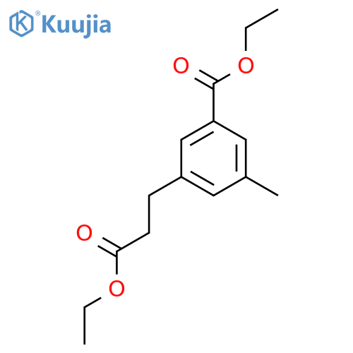 Ethyl 3-(3-ethoxy-3-oxopropyl)-5-methylbenzoate structure