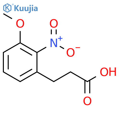 Benzenepropanoic acid, 3-methoxy-2-nitro- structure