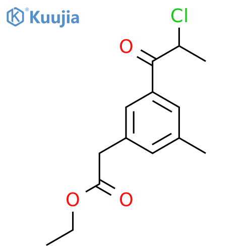 Ethyl 3-(2-chloropropanoyl)-5-methylphenylacetate structure
