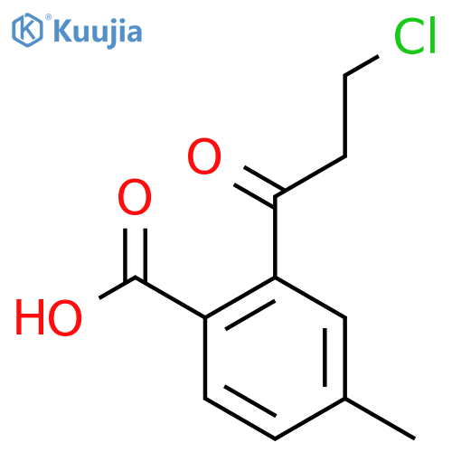 2-(3-Chloropropanoyl)-4-methylbenzoic acid structure