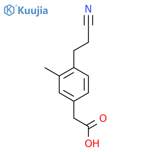4-(2-Cyanoethyl)-3-methylphenylacetic acid structure