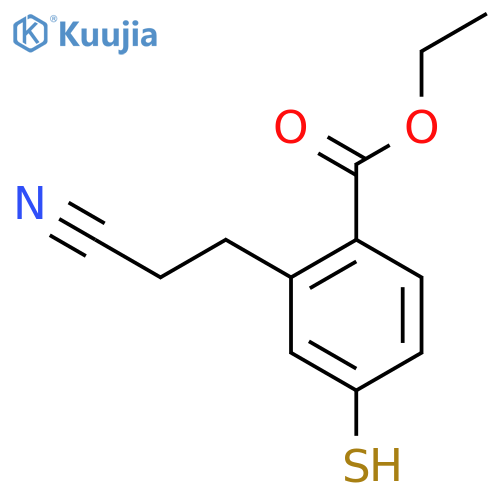 Ethyl 2-(2-cyanoethyl)-4-mercaptobenzoate structure