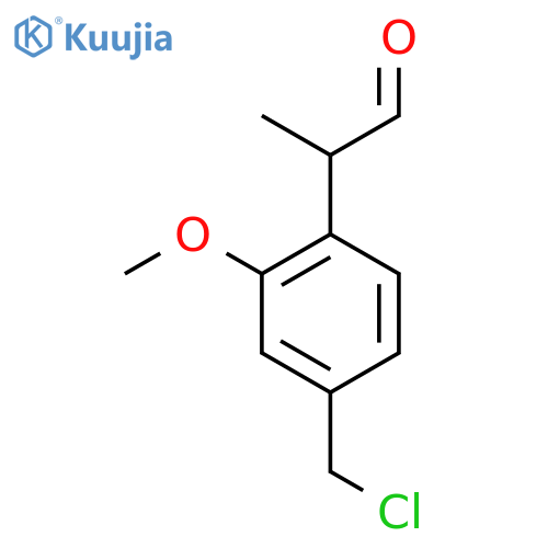 4-(Chloromethyl)-2-methoxyphenylpropanal structure