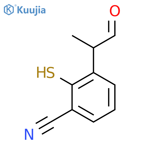 3-Cyano-2-mercaptophenylpropanal structure