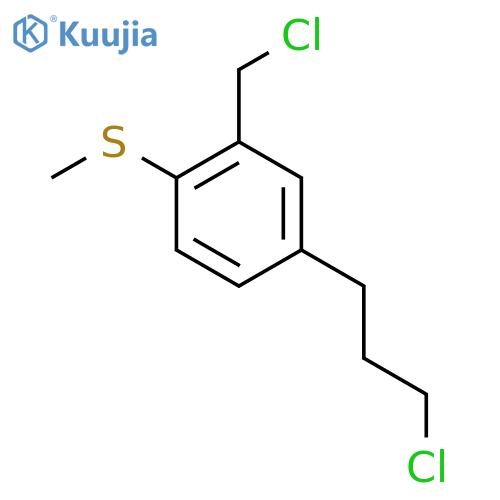 5-(3-Chloropropyl)-2-(methylthio)benzyl chloride structure