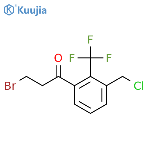 3-Bromo-1-(3-(chloromethyl)-2-(trifluoromethyl)phenyl)propan-1-one structure