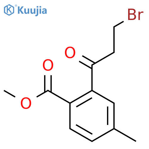 Methyl 2-(3-bromopropanoyl)-4-methylbenzoate structure