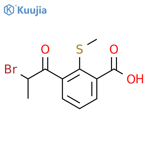 3-(2-Bromopropanoyl)-2-(methylthio)benzoic acid structure