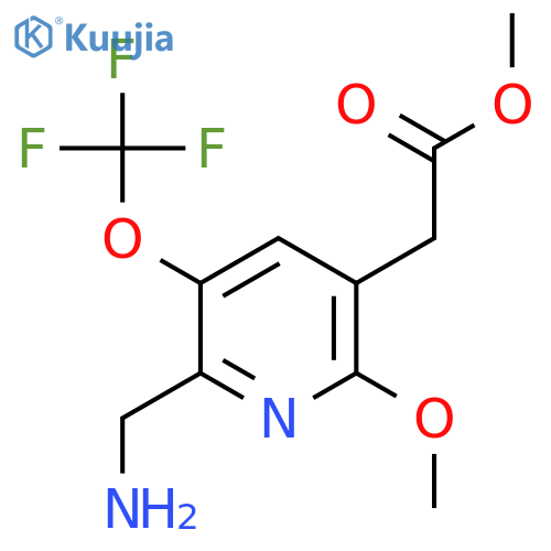 Methyl 2-(aminomethyl)-6-methoxy-3-(trifluoromethoxy)pyridine-5-acetate structure
