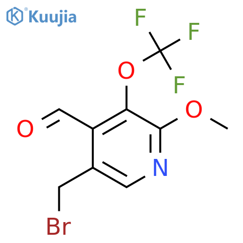 5-(Bromomethyl)-2-methoxy-3-(trifluoromethoxy)pyridine-4-carboxaldehyde structure