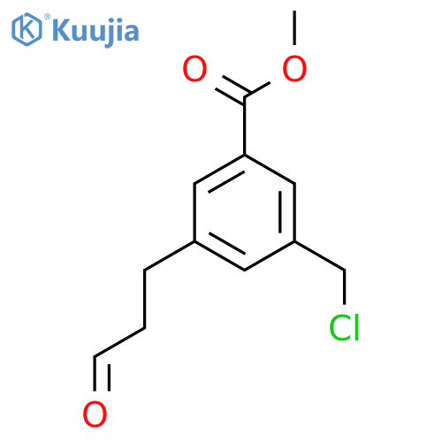 Methyl 3-(chloromethyl)-5-(3-oxopropyl)benzoate structure