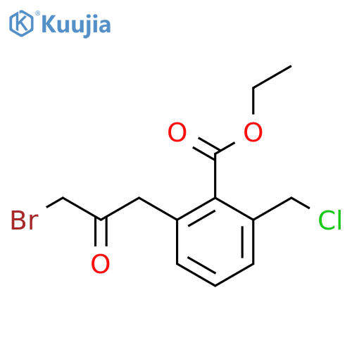 Ethyl 2-(3-bromo-2-oxopropyl)-6-(chloromethyl)benzoate structure