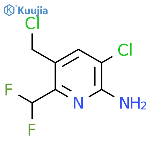 2-Amino-3-chloro-5-(chloromethyl)-6-(difluoromethyl)pyridine structure