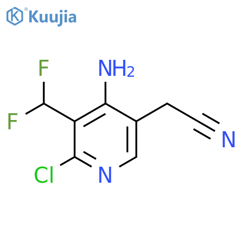 4-Amino-2-chloro-3-(difluoromethyl)pyridine-5-acetonitrile structure