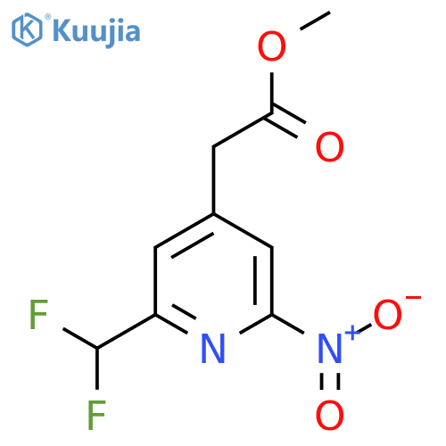 Methyl 2-(difluoromethyl)-6-nitropyridine-4-acetate structure