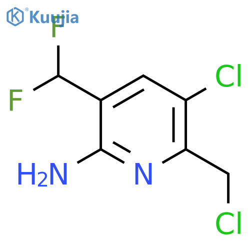 2-Amino-5-chloro-6-(chloromethyl)-3-(difluoromethyl)pyridine structure