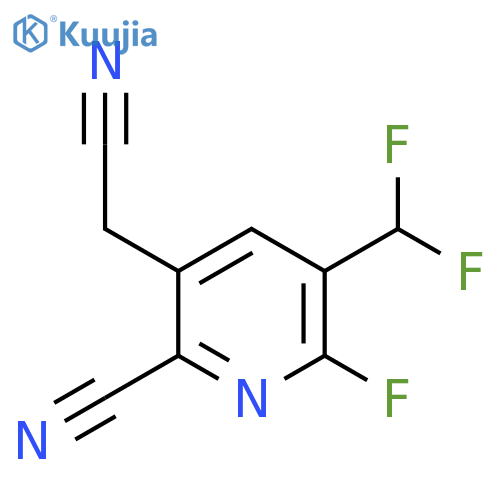 2-Cyano-5-(difluoromethyl)-6-fluoropyridine-3-acetonitrile structure
