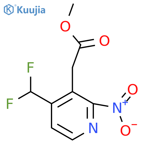 Methyl 4-(difluoromethyl)-2-nitropyridine-3-acetate structure