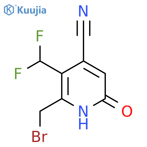 2-(Bromomethyl)-4-cyano-3-(difluoromethyl)-6-hydroxypyridine structure