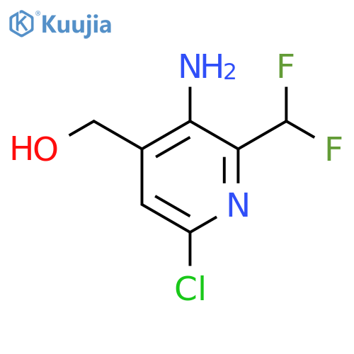 3-Amino-6-chloro-2-(difluoromethyl)pyridine-4-methanol structure