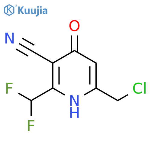 6-(Chloromethyl)-3-cyano-2-(difluoromethyl)-4-hydroxypyridine structure