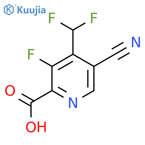 5-Cyano-4-(difluoromethyl)-3-fluoropyridine-2-carboxylic acid structure