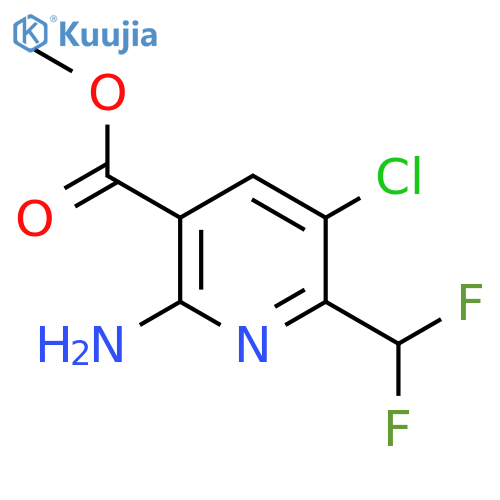 Methyl 2-amino-5-chloro-6-(difluoromethyl)pyridine-3-carboxylate structure