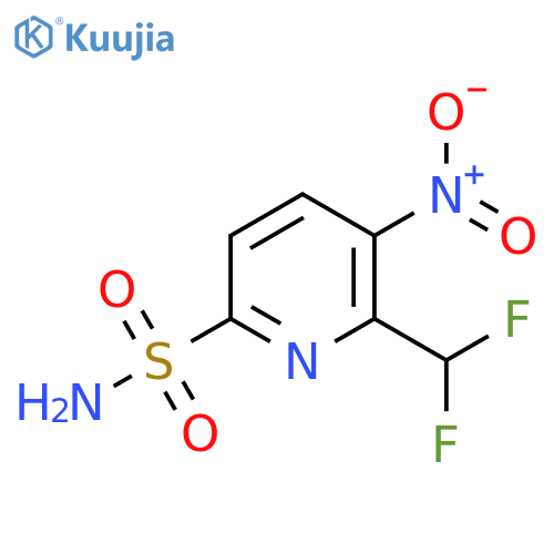 2-(Difluoromethyl)-3-nitropyridine-6-sulfonamide structure